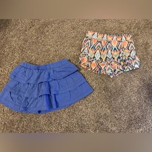 Blue and Multicolor Kid’s Skort - set of 2